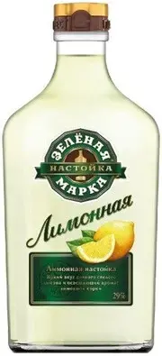 Ликер Зеленая Марка Лимонная, настойка сладкая (фляжка), 100 мл