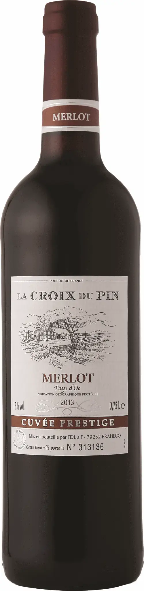 Вино FDL La Croix du Pin Merlot 2016 0.75 л