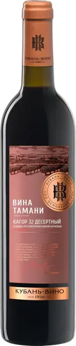  Кубань-Вино, Вина Тамани Кагор 32 Десертный, 0.7 л