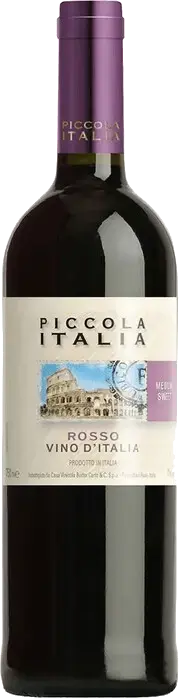 Вино Piccola Italia Rosso Medium-Sweet, 2021, 0.75 л