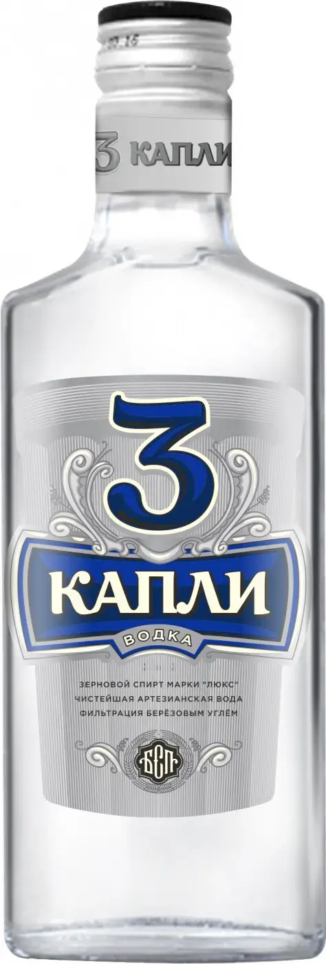 Водка 3 Капли, 0.25 л