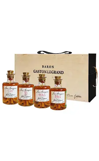 Арманьяк Baron G. Legrand Bas Armagnac, gift set 4 wooden box, 0.2 л