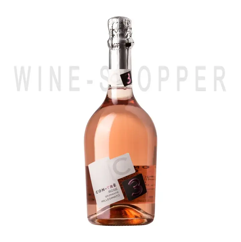 Игристое вино Con-Tre Rose Spumante Millesimato Extra Dry 0.75 л