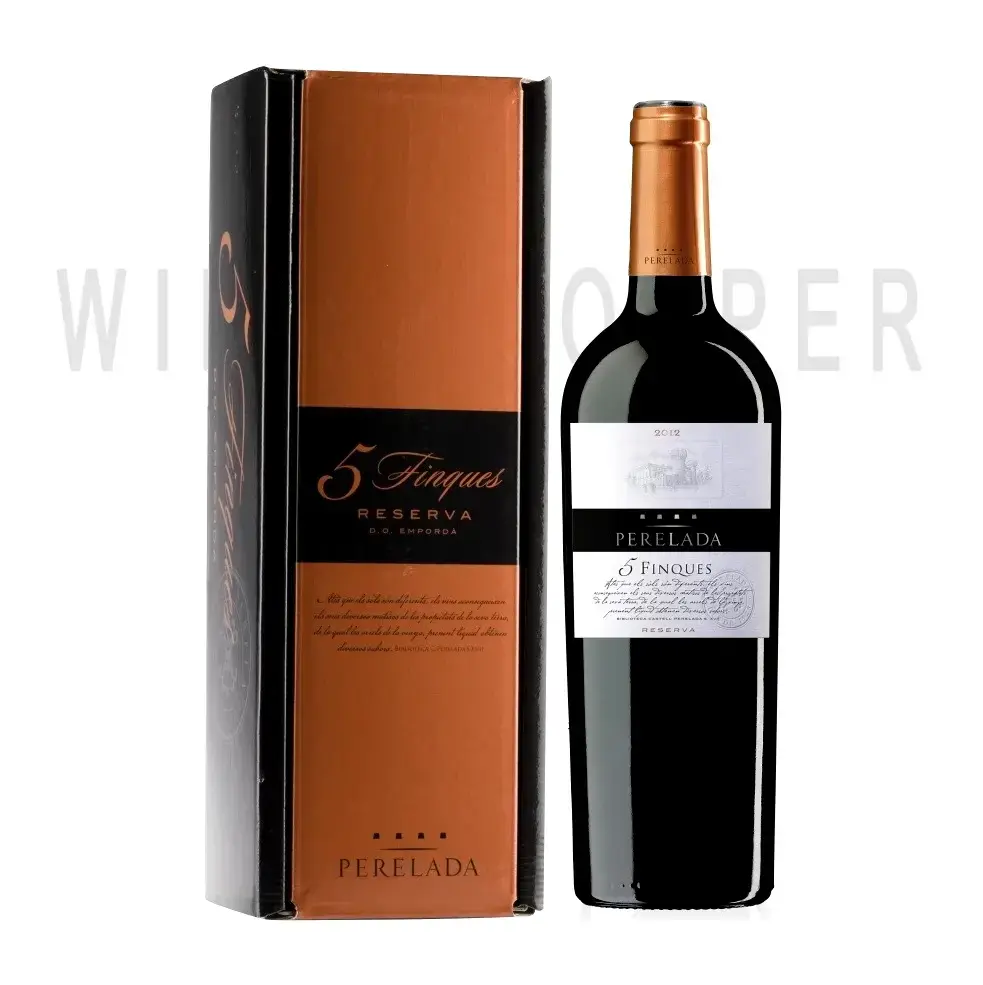 Вино Emporda DO Perelada 5 Fincas Reserva gift box 2015 0.75 л