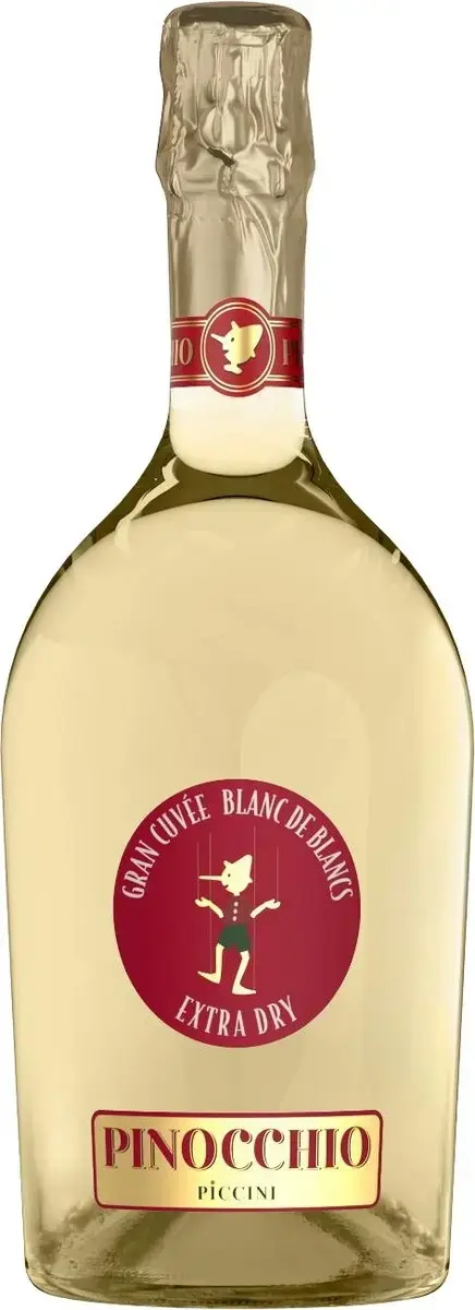 Игристое вино Piccini Pinocchio Gran Cuvee Blanc de Blancs Extra Dry, 2021, 0.75 л