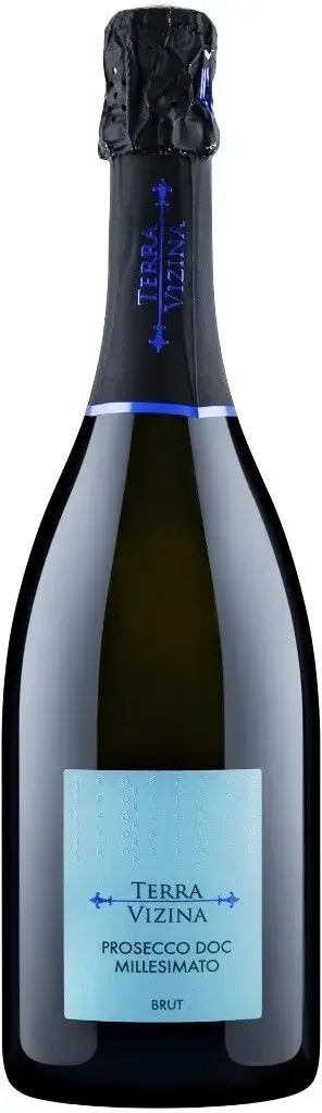 Игристое вино Terra Vizina Prosecco DOC Brut Millesimato, 2022, 0.75 л