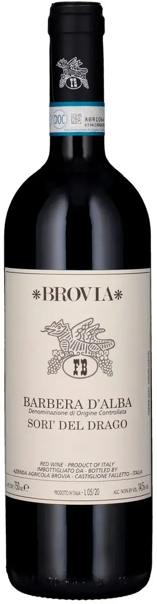 Вино Brovia Barbera d'Alba Sori del Drago DOC, 2022, 0.75 л