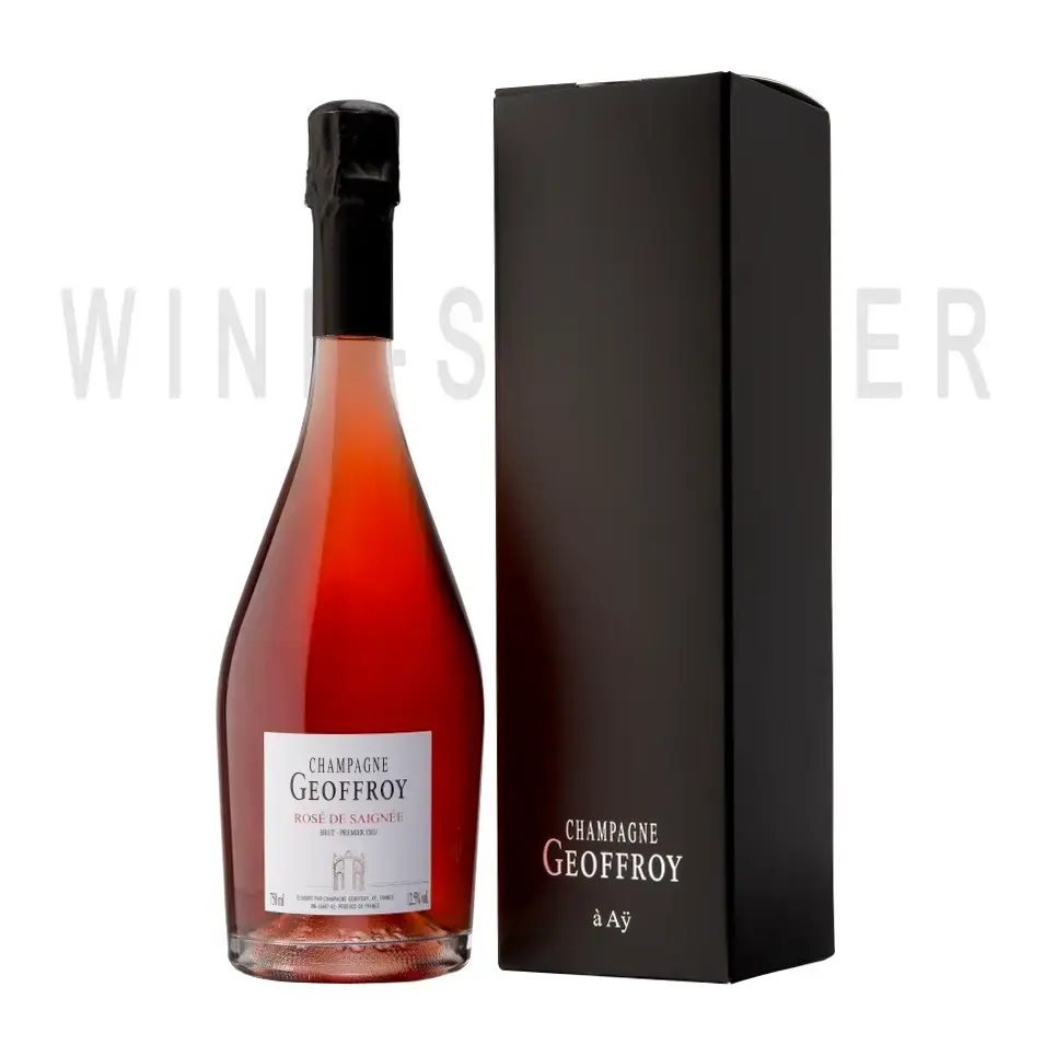 Игристое вино Geoffroy Champagne 1-er cru Rose de Saignee gift box 0.75 л