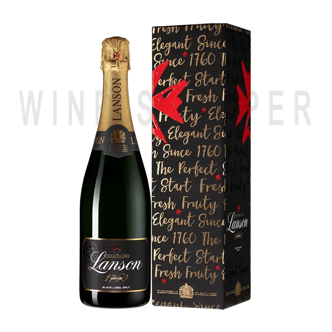 Шампанское Lanson Black Label Brut gift box 0.75 л