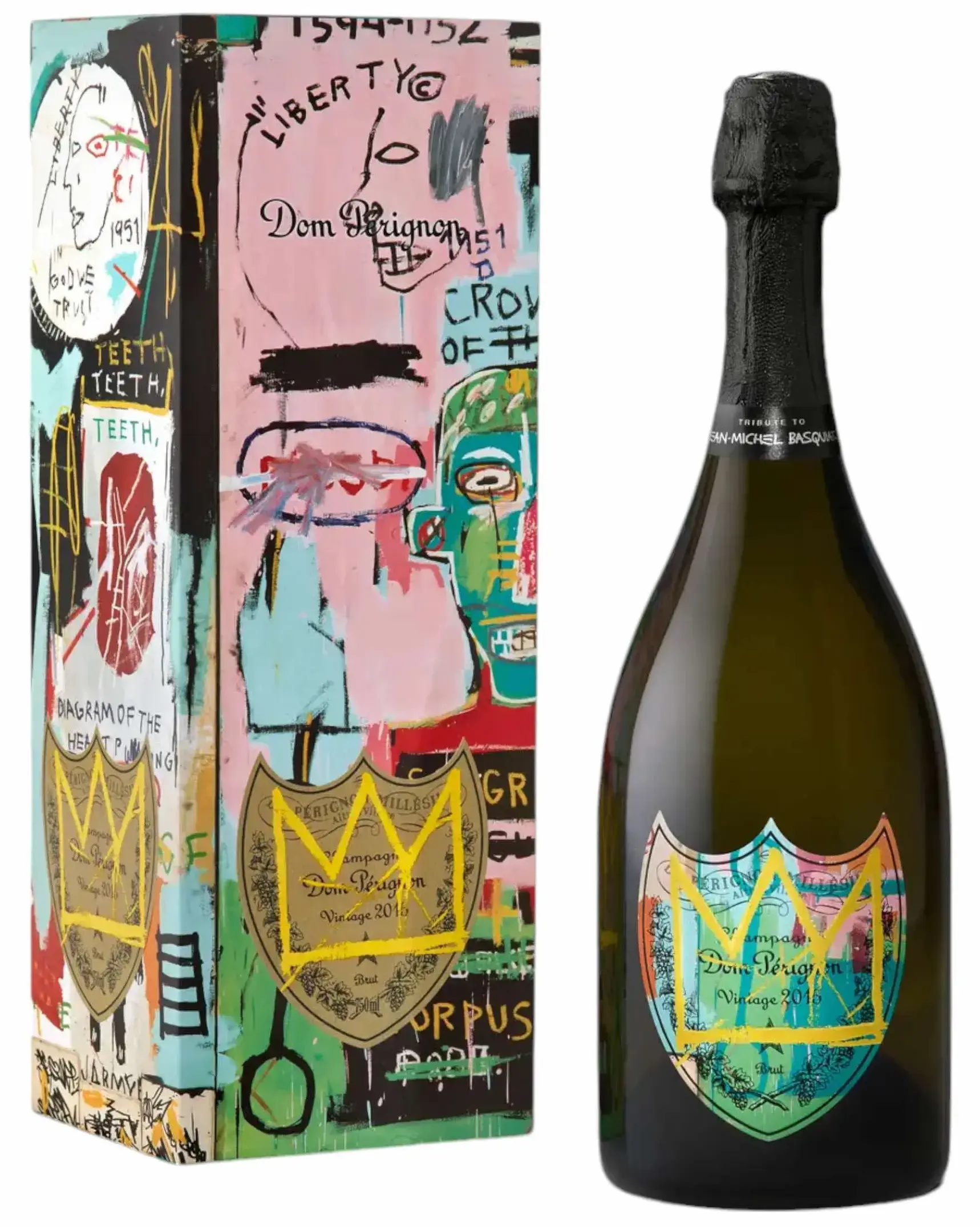 Шампанское Dom Perignon Vintage 2015 Special Edition Tribute To Jean-Michel Basquiat 0.75 л