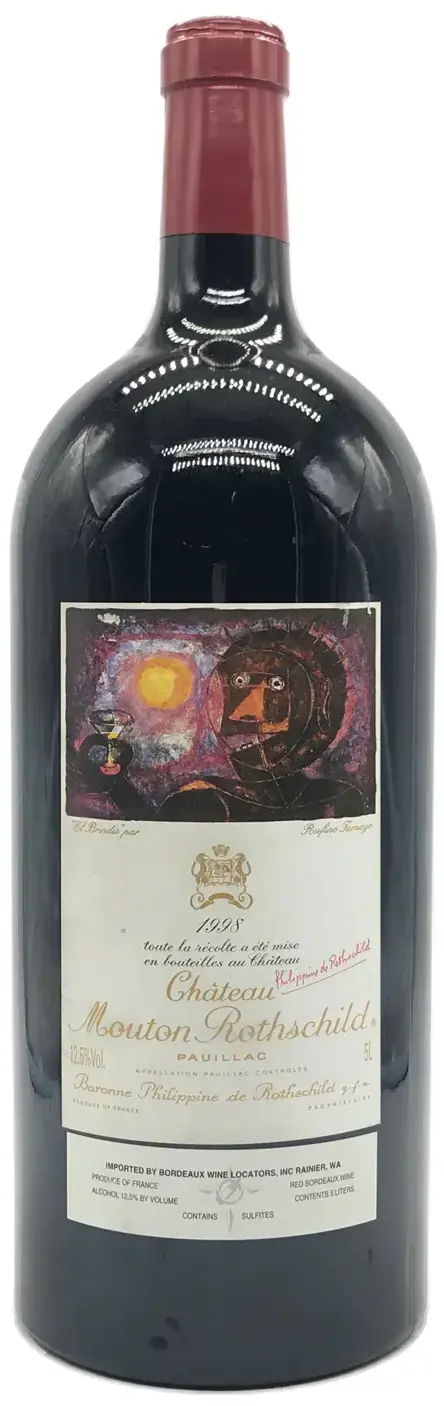 Вино Chateau Mouton Rothschild Pauillac AOC Premier Grand Cru Classe, 1998, 5 л