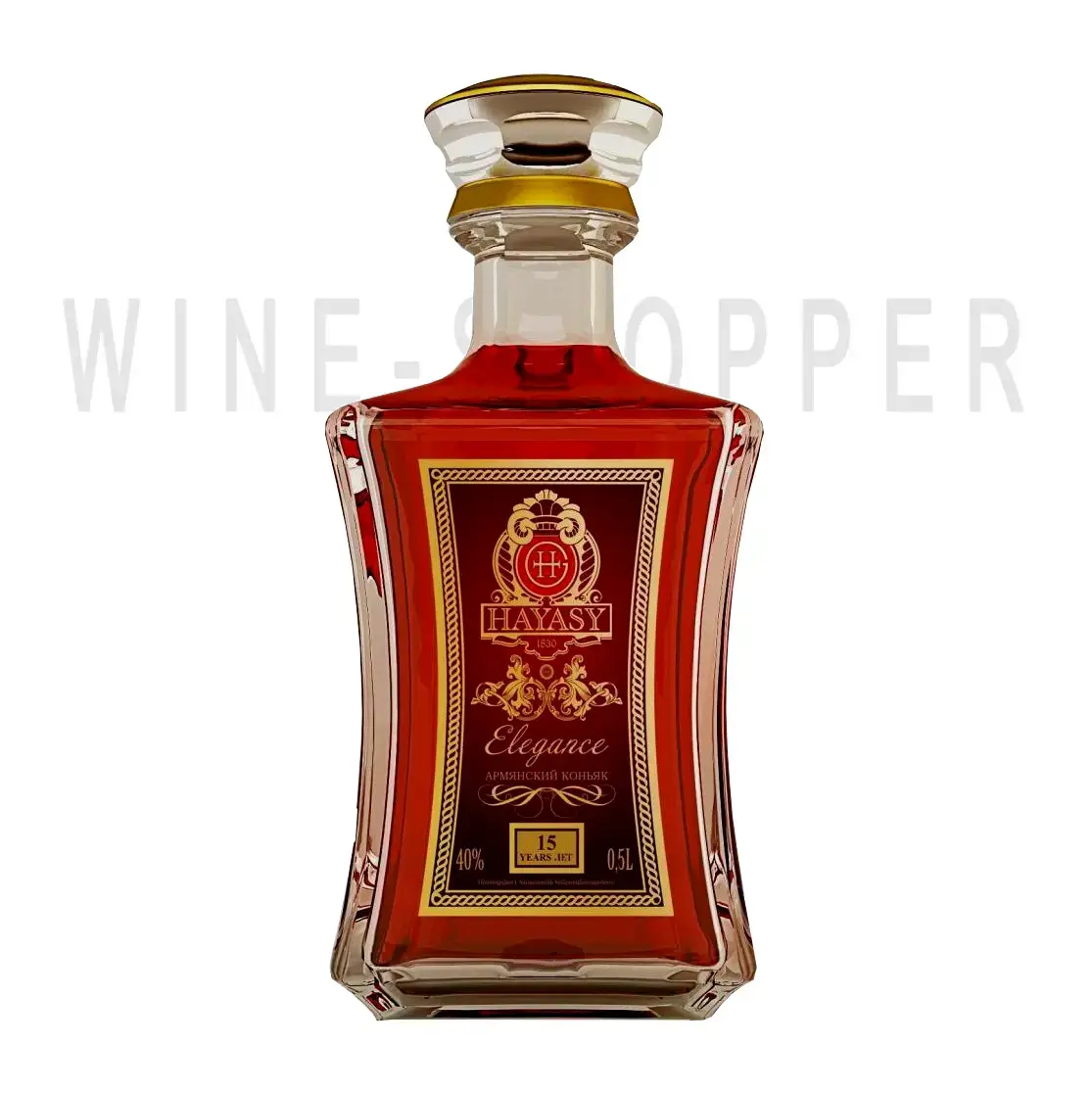 Коньяк Hayasy Elegans 15 Years Old in gift box 0.5 л
