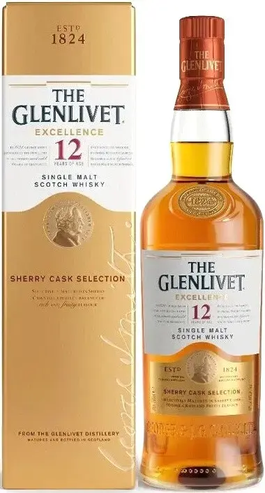 Виски Glenlivet 12 years old Excellence gift box 0.7 л
