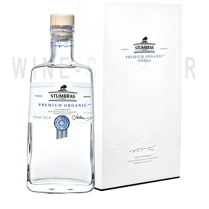 Водка Stumbras Premium Organic Vodka in gift box 0.7 л