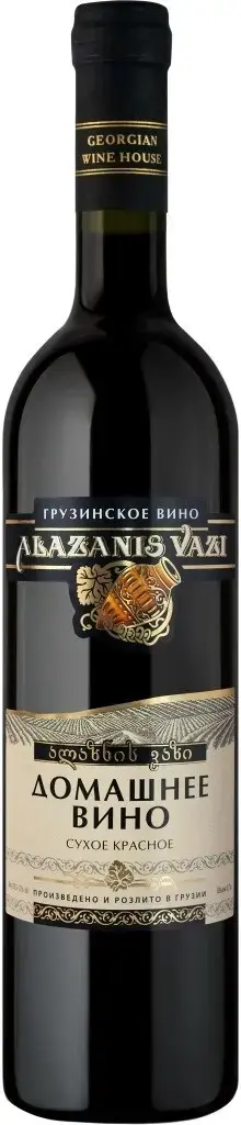 Вино Georgian Wine House Alazanis Vazi Domashnee Red Dry, 0.7 л