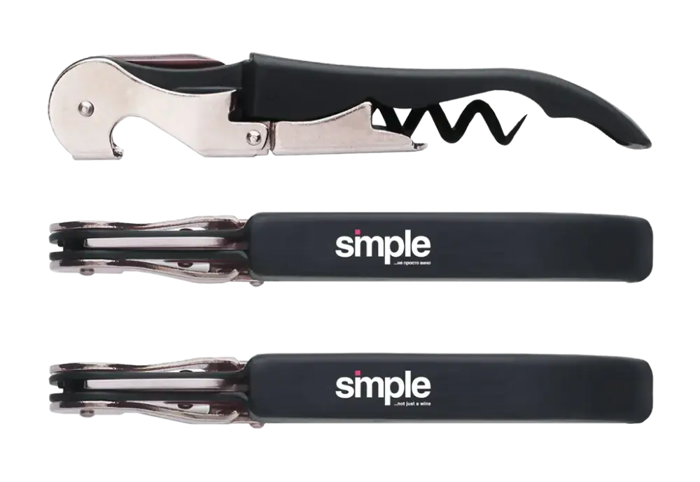  Штопор из коррозионностойкой стали с логотипом Simple