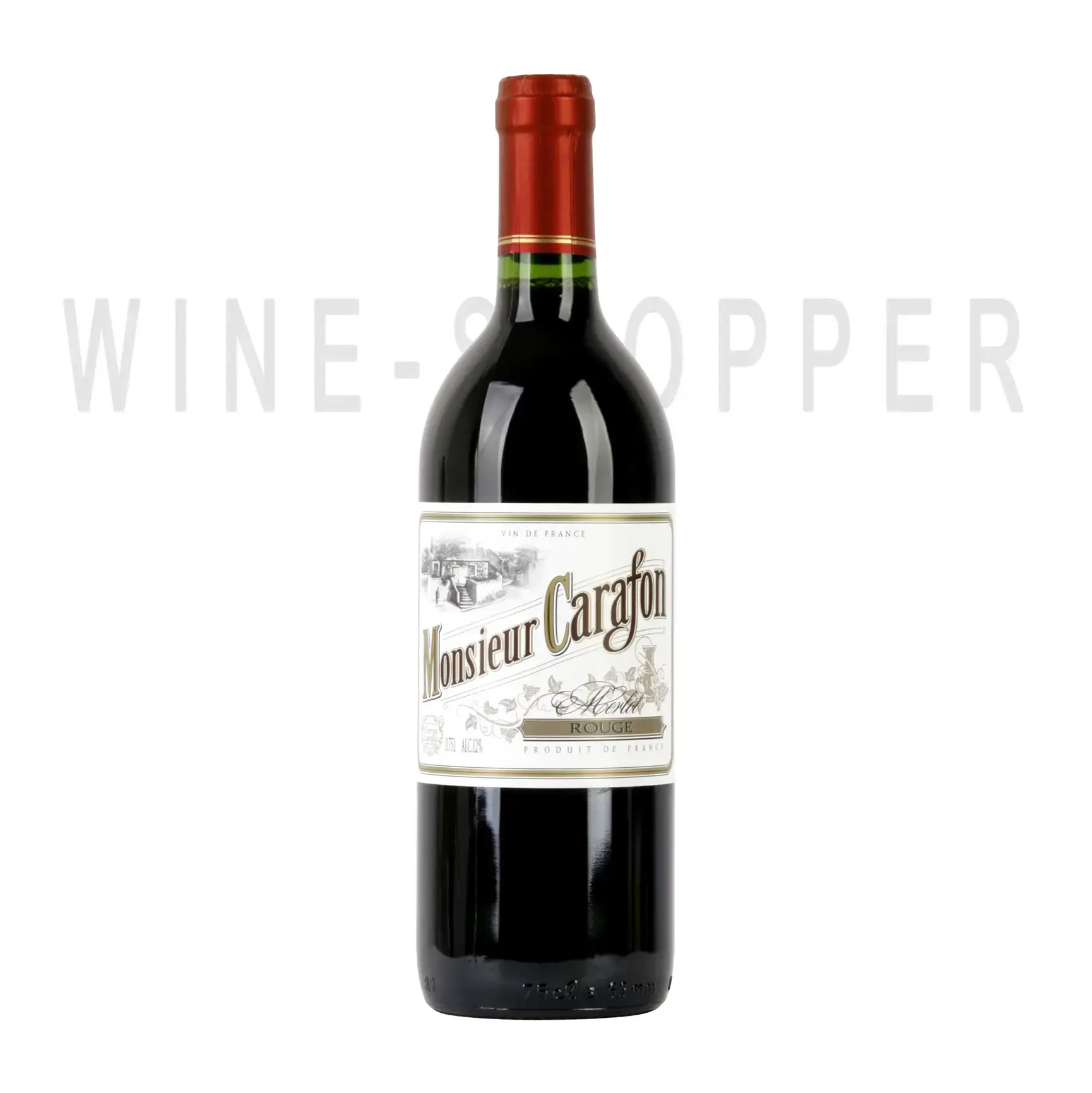 Вино Merlot Monsieur Carafon 0.75 л