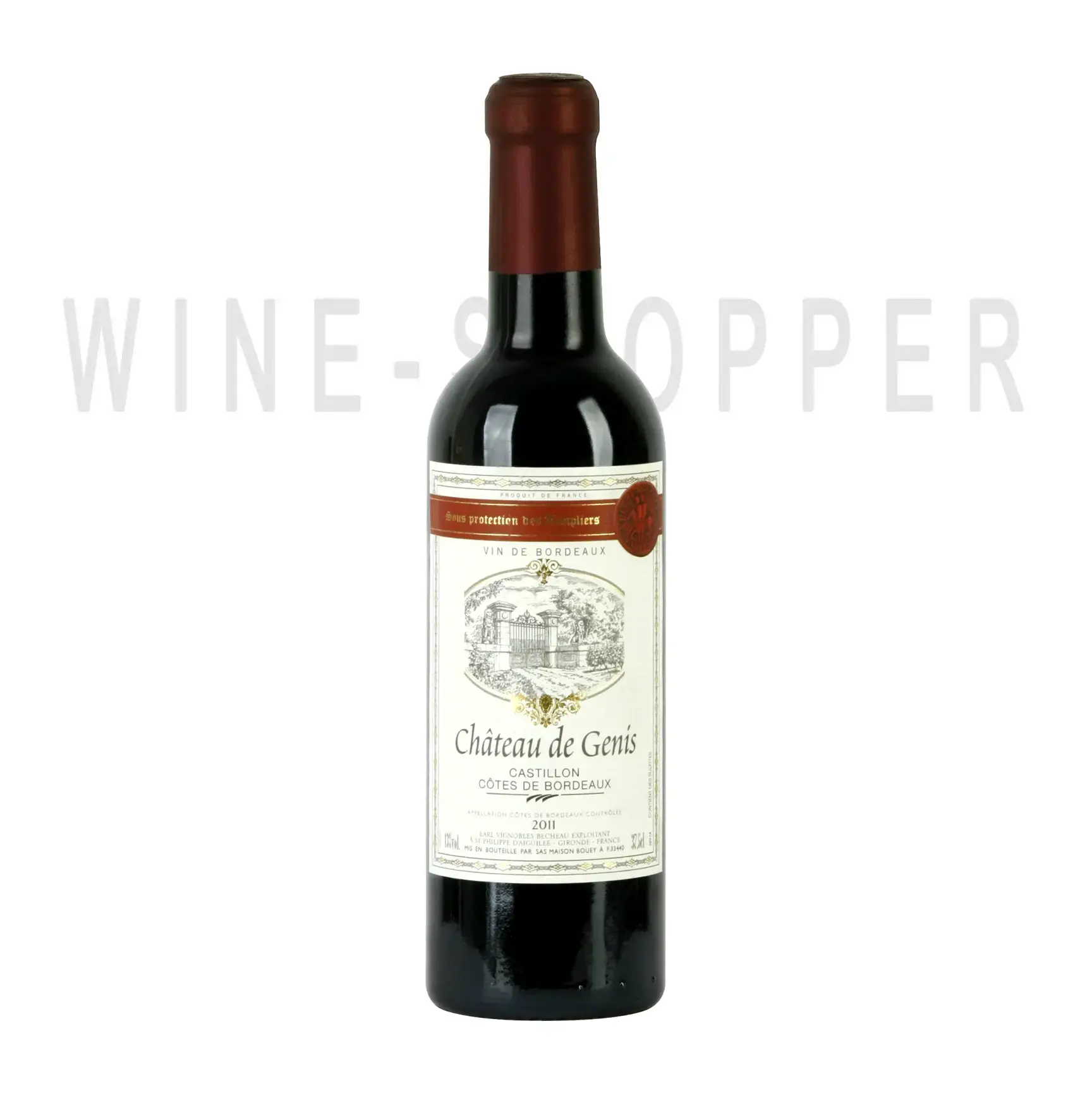 Вино Chateau de Genis Castillon Cotes de Bordeaux 0.375 л