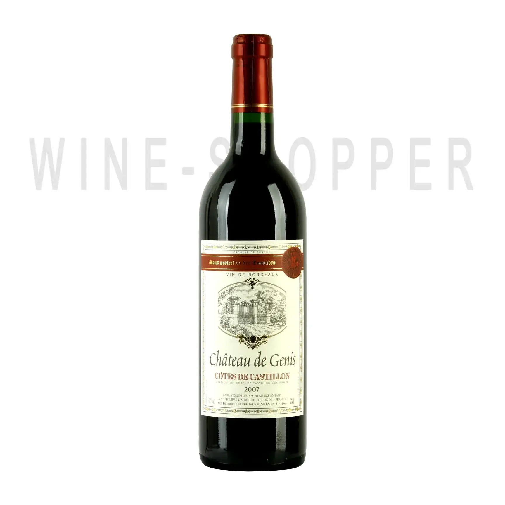 Вино Chateau de Genis Castillon Cotes de Bordeaux Templier 0.75 л