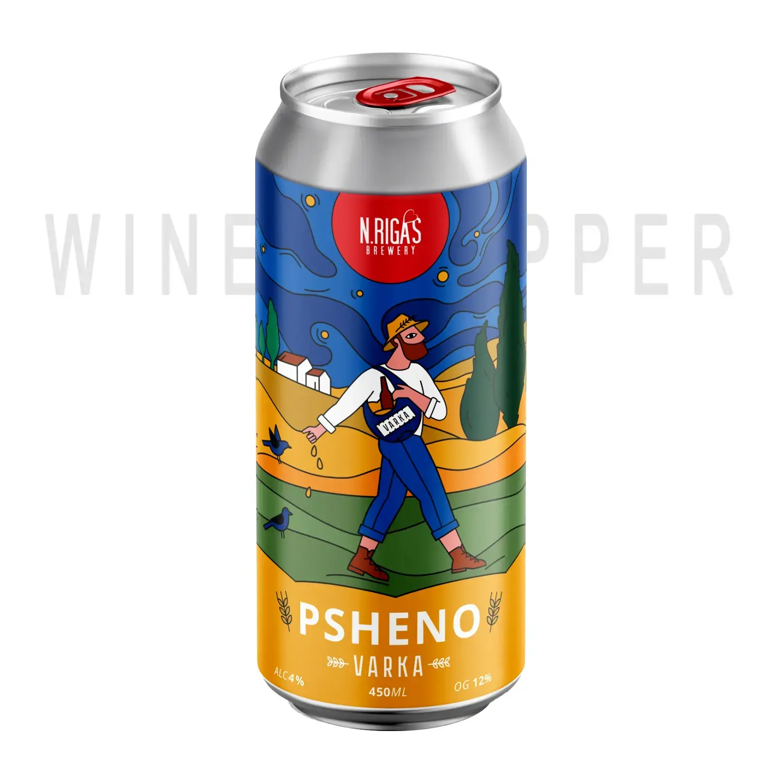 Пиво New Riga's Brewery, Varka Psheno, in can 0.45 л