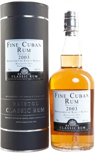 Ром Bristol Classic Rum, Fine Cuban Rum, 2003, gift tube 0.7 л