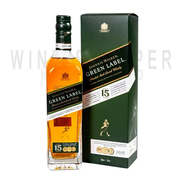 Виски Johnnie Walker Green Label 15 years old gift box 0.7 л