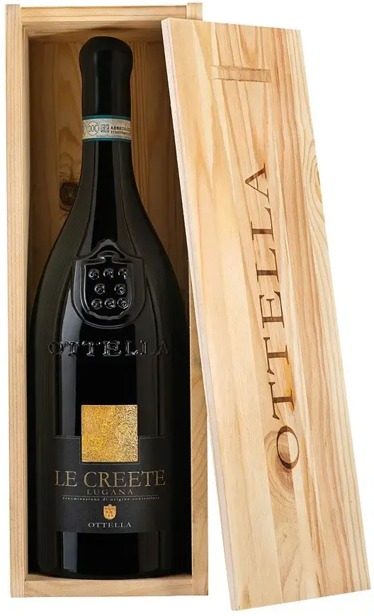 Вино Azienda Agricola Ottella, Le Creete, Lugana DOC, 2018, wooden box 2018 1.5 л