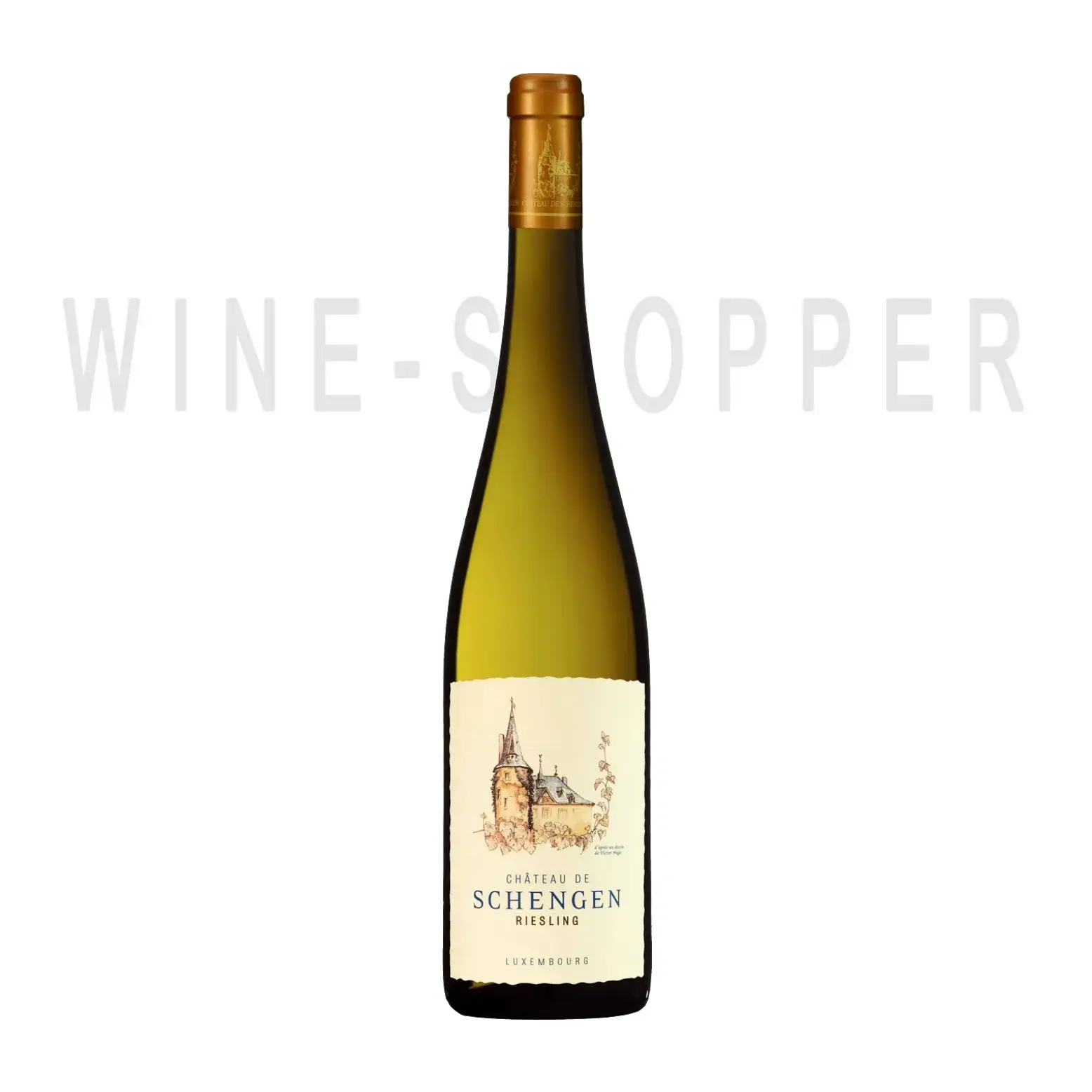 Вино Chateau de Schengen Riesling, Moselle Luxembourgeoise AOP 2018 0.75 л