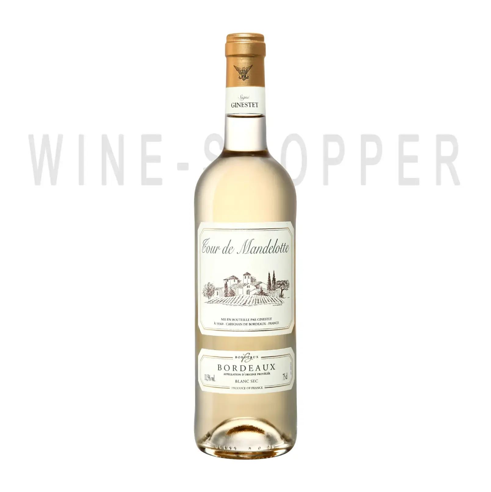 Вино Tour de Mandelotte Bordeaux AOC Blanc Sec 0.75 л