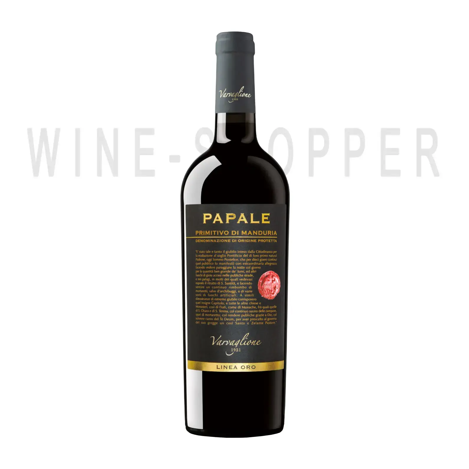 Вино Vigne E Vini Papale Linea Oro Primitivo di Manduria DOP 2016 0.75 л