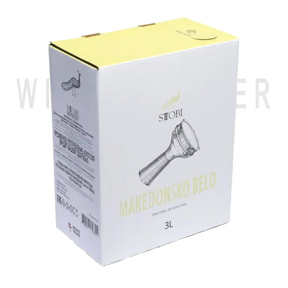 Вино Stobi Makedonsko Belo bag-in-box 3 л