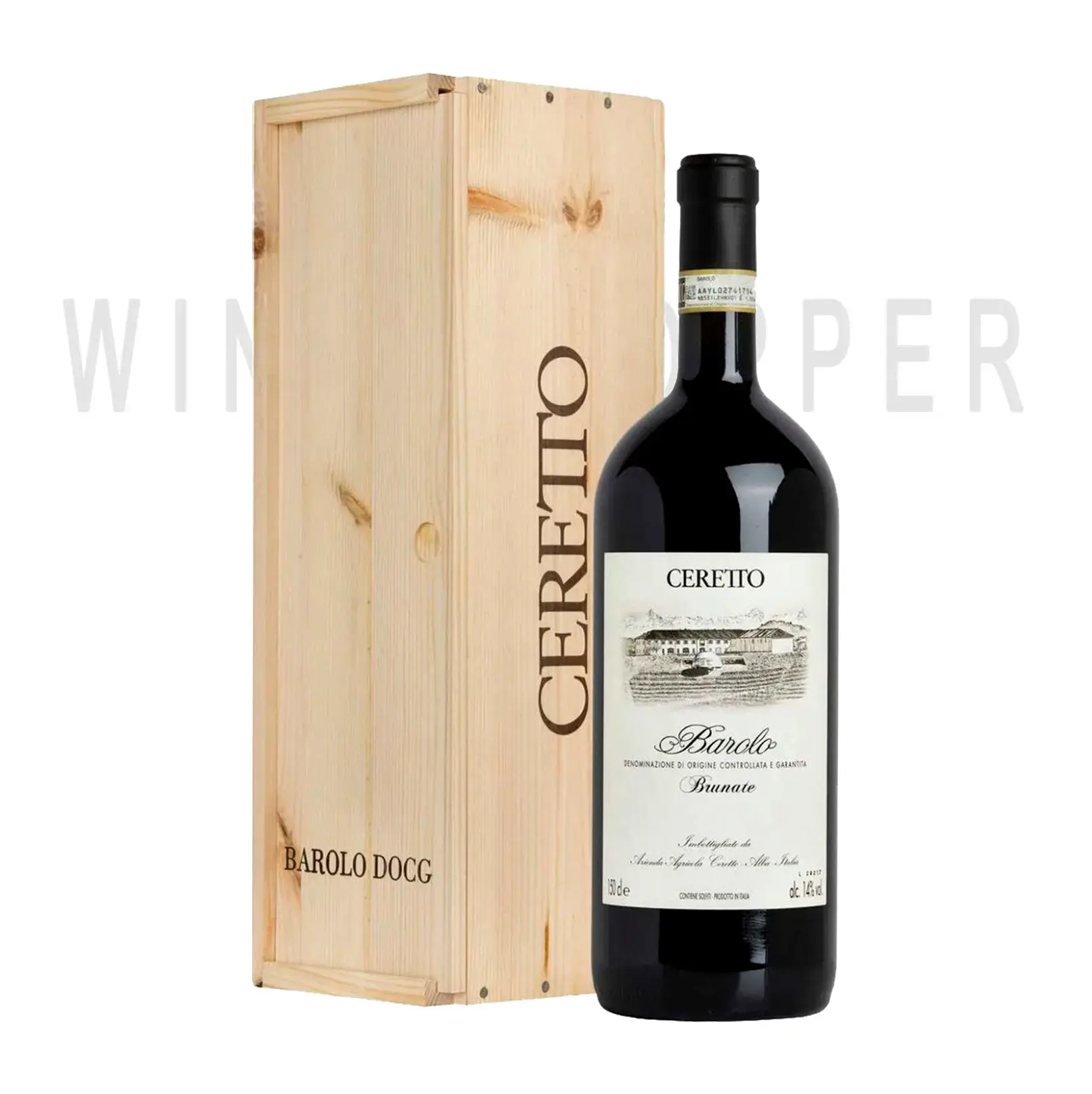 Вино Ceretto Barolo Brunate DOCG 2015 wooden box 1.5 л