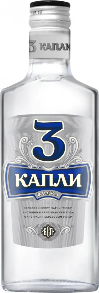 Водка 3 Капли, 0.25 л