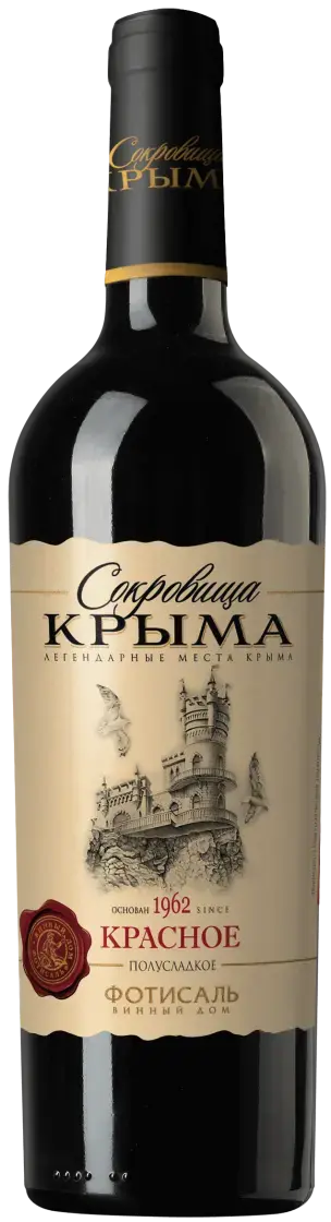 Вино Фотисаль Сокровища Крыма Красное Полусладкое 0.75 л