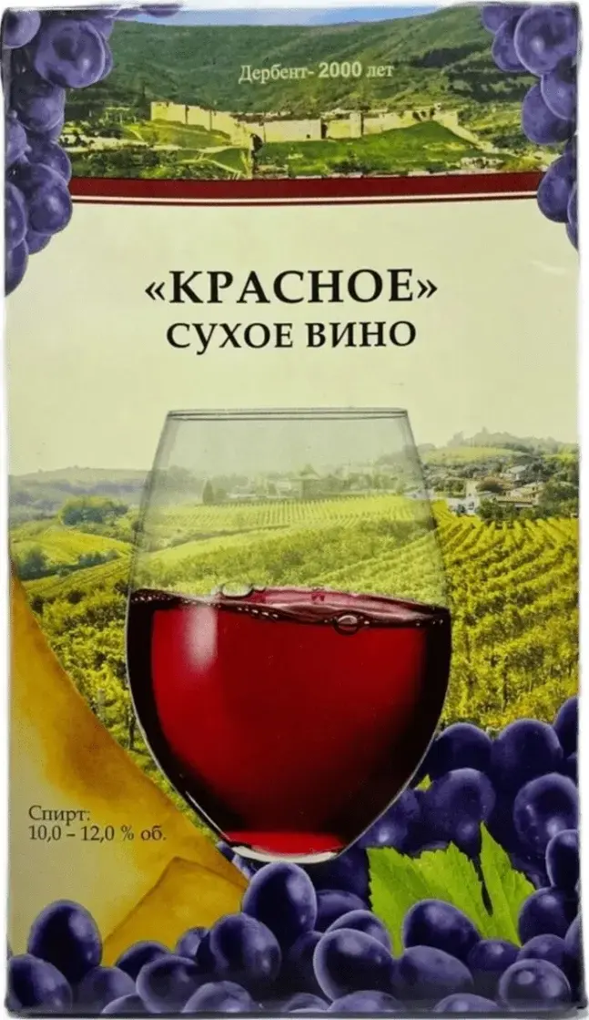 Вино Ника-С Красное Сухое Тетра Пак, 1 л 