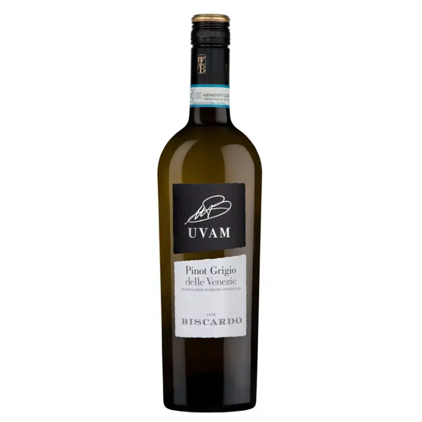 Вино Biscardo Uvam Pinot Grigio delle Venezie, 2022, 0.75 л