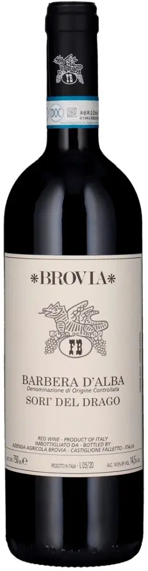 Вино Brovia Barbera d'Alba Sori del Drago DOC, 2022, 0.75 л