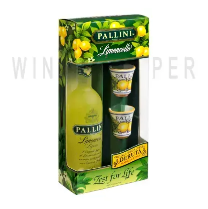 Pallini Limoncello gift box with 2 ceramic cups 0.5 л