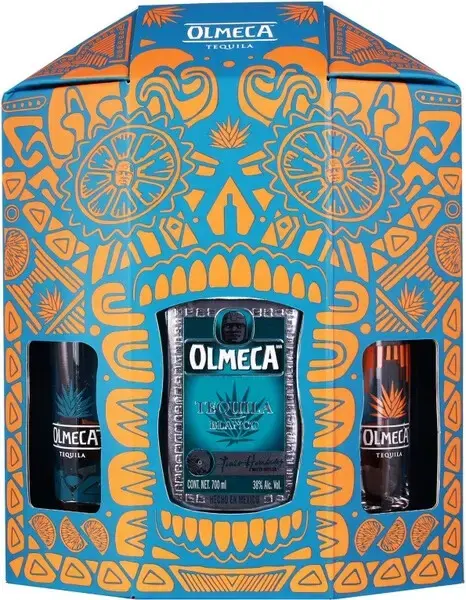 Текила Olmeca Blanco gift box with 2 glasses 0.7 л