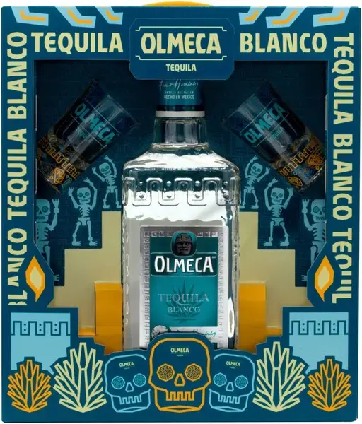Текила Olmeca Blanco gift box with 2 glasses 0.7 л