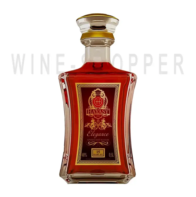 Коньяк Hayasy Elegans 15 Years Old in gift box 0.5 л