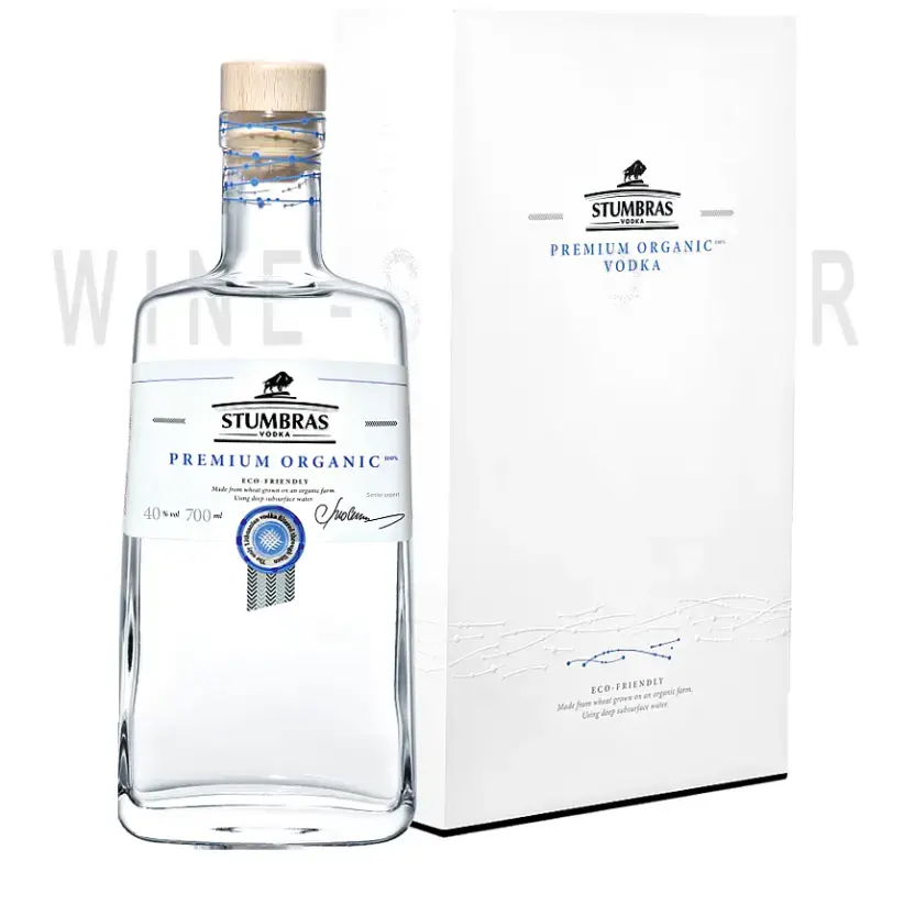 Водка Stumbras Premium Organic Vodka in gift box 0.7 л