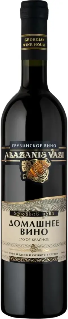 Вино Georgian Wine House Alazanis Vazi Domashnee Red Dry, 0.7 л