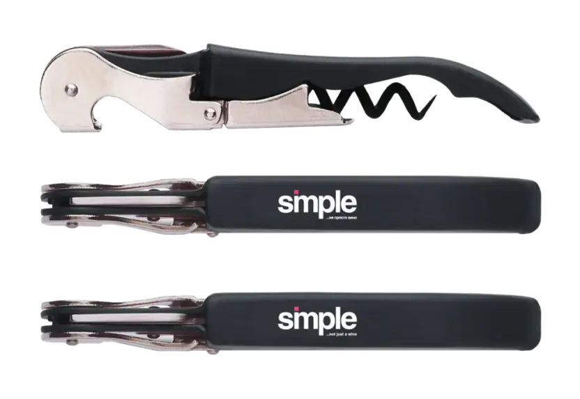  Штопор из коррозионностойкой стали с логотипом Simple