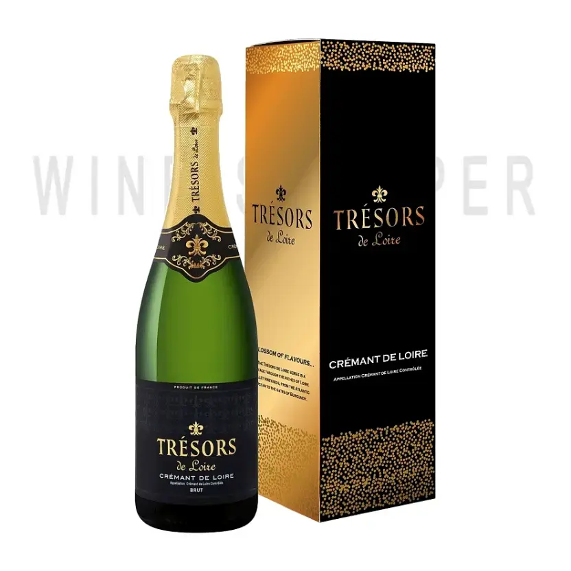 Игристое вино Joseph Verdier, Tresors de Loire Brut, Cremant de Loire AOC, gift box 0.75 л