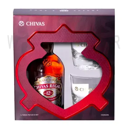 Виски Chivas Regal 12 years old gift set with two glasses 0.7 л