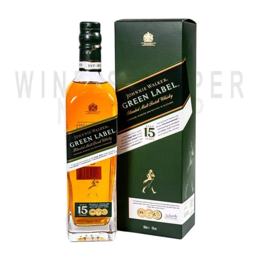 Johnnie Walker Green Label 15 years old gift box 0.7 л