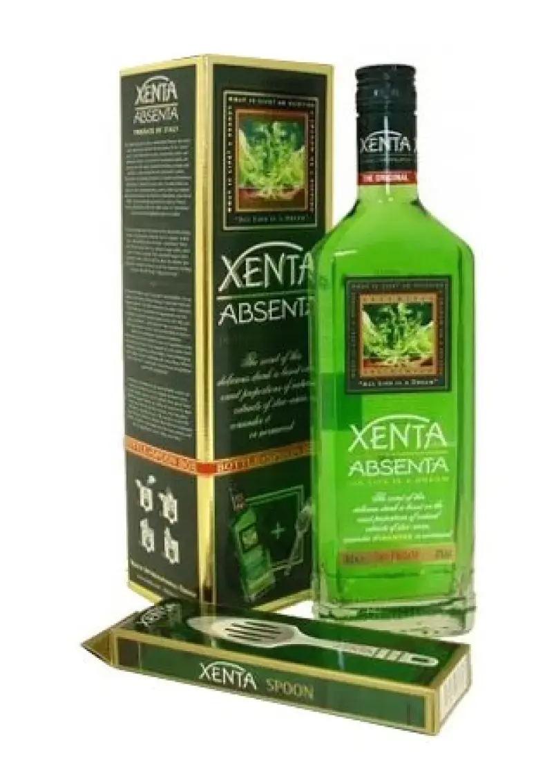 Абсент Xenta в подарочной упаковке с ложкой 0.7 л