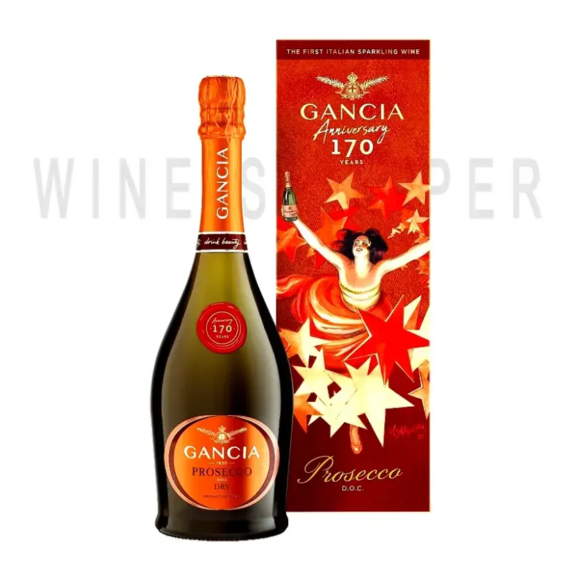 Игристое вино Gancia, Prosecco Dry DOC, gift box 0.75 л